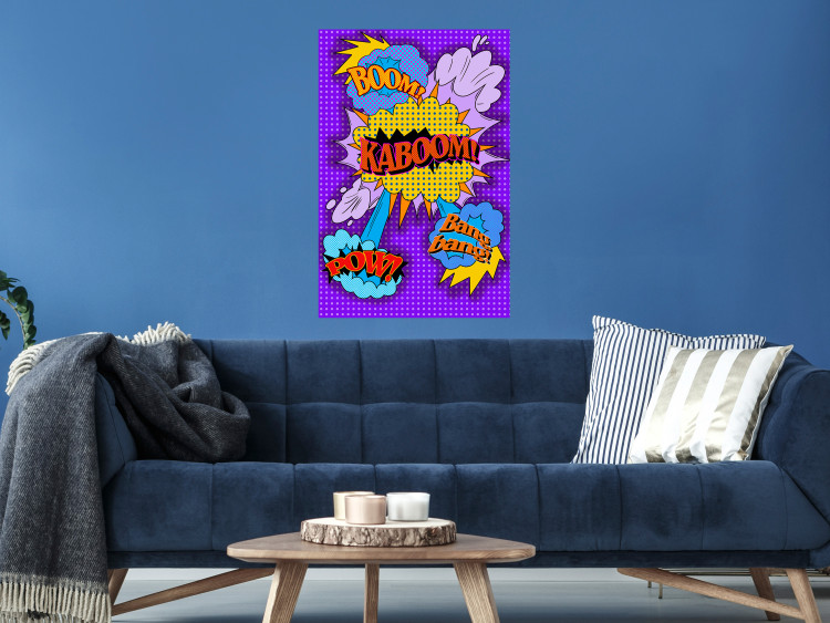 Poster Kaboom! - English texts with colorful patterns in a pop art motif 122741 additionalImage 23