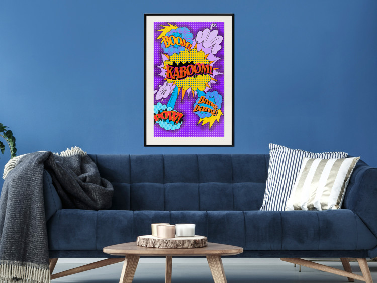 Poster Kaboom! - English texts with colorful patterns in a pop art motif 122741 additionalImage 22