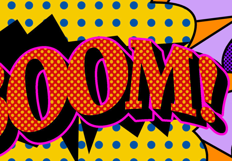 Poster Kaboom! - English texts with colorful patterns in a pop art motif 122741 additionalImage 9