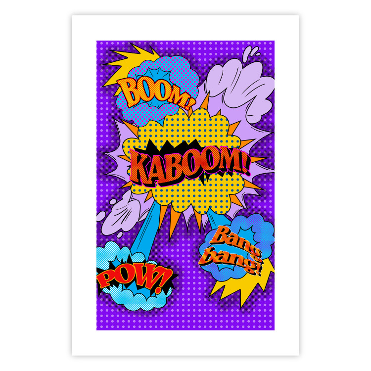 Poster Kaboom! - English texts with colorful patterns in a pop art motif 122741 additionalImage 19