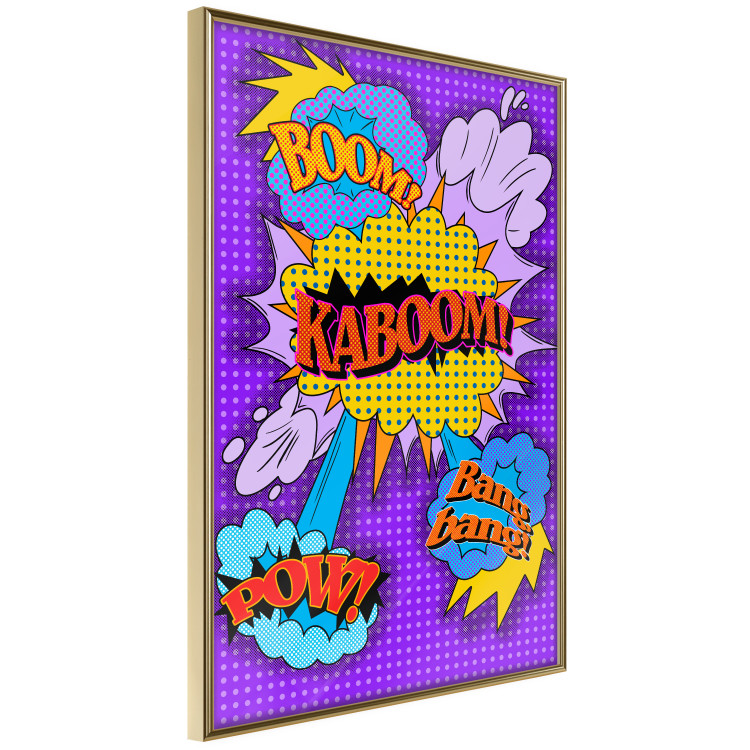 Poster Kaboom! - English texts with colorful patterns in a pop art motif 122741 additionalImage 14