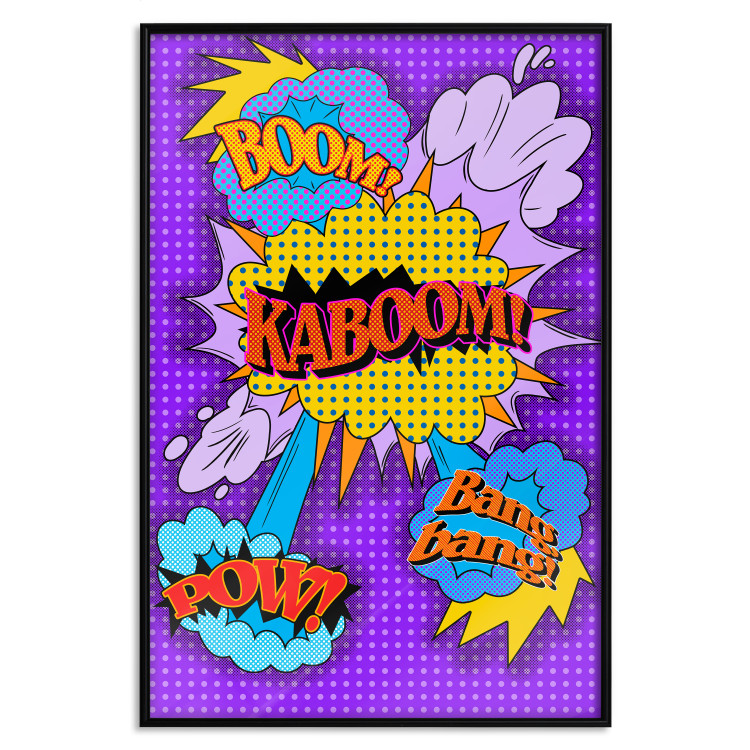 Poster Kaboom! - English texts with colorful patterns in a pop art motif 122741 additionalImage 18