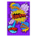 Poster Kaboom! - English texts with colorful patterns in a pop art motif 122741