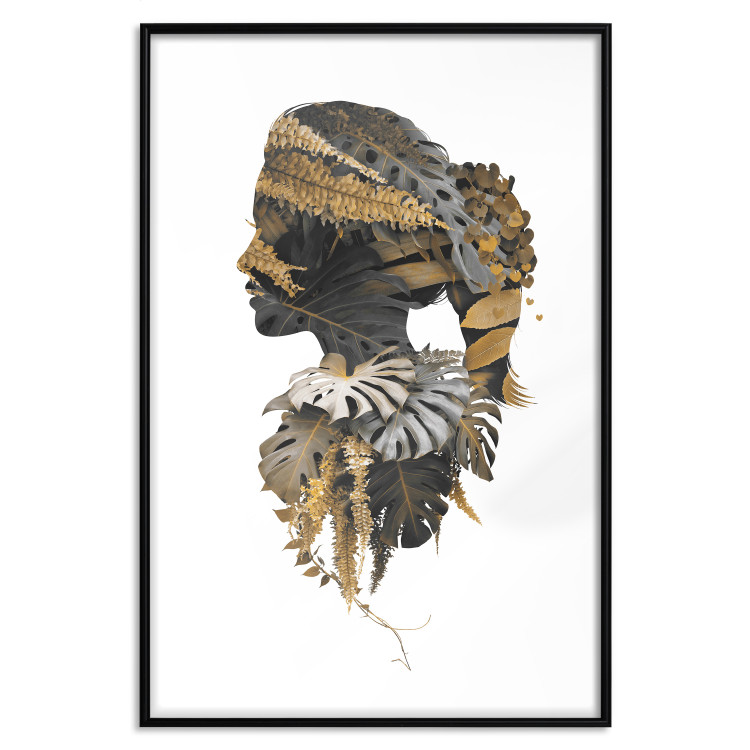 Poster Jungle Man - abstract human portrait in a plant motif 123041 additionalImage 18
