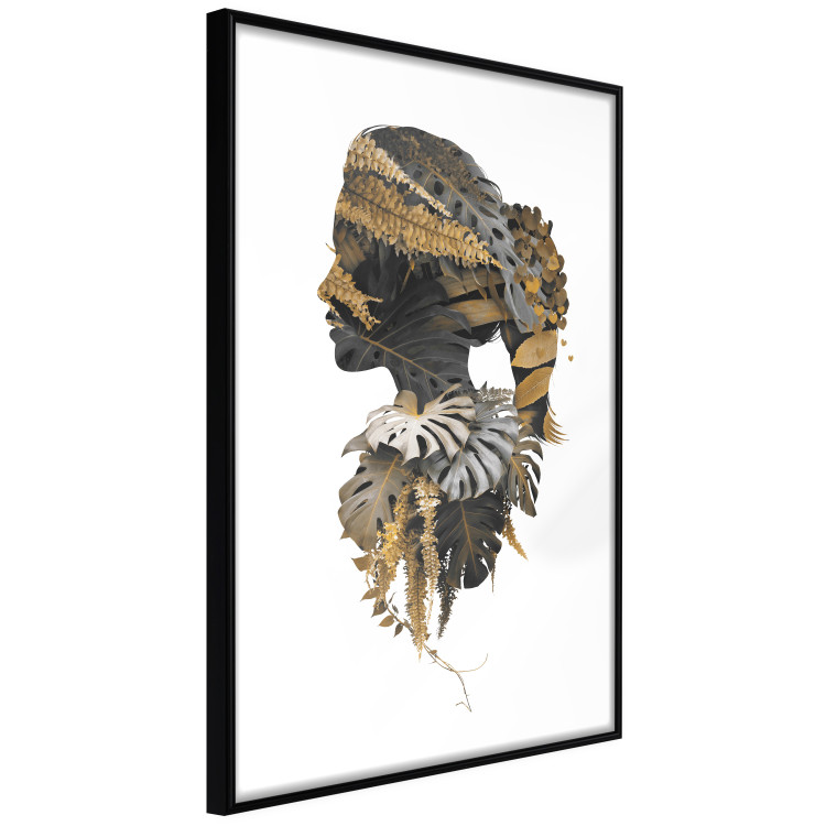 Poster Jungle Man - abstract human portrait in a plant motif 123041 additionalImage 10