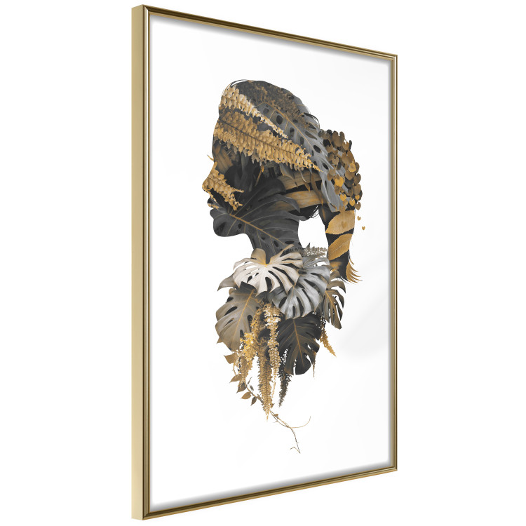 Poster Jungle Man - abstract human portrait in a plant motif 123041 additionalImage 12