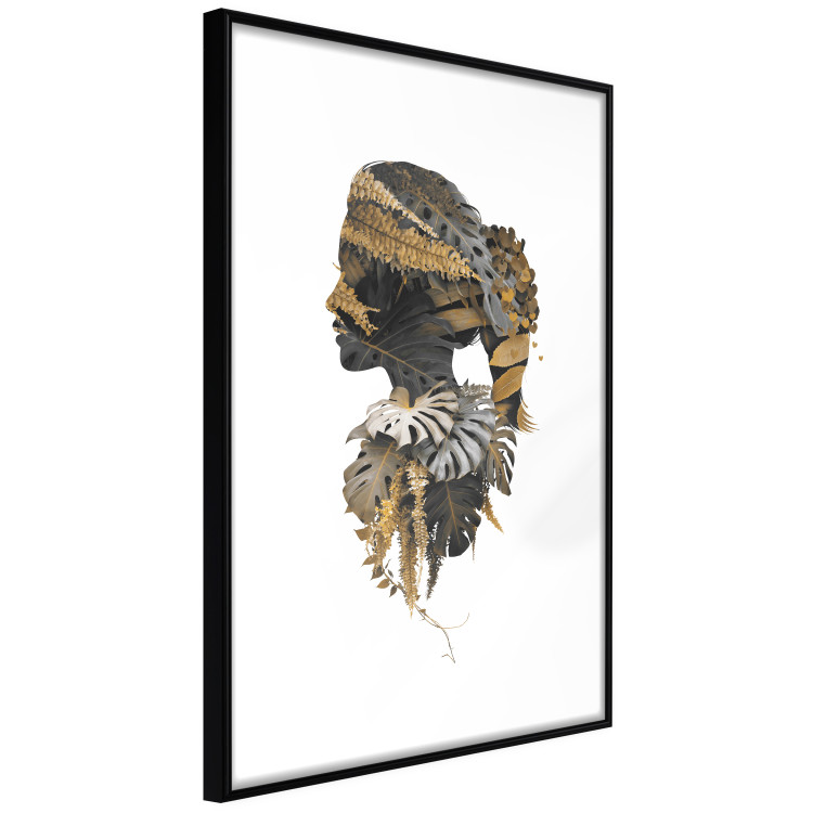 Poster Jungle Man - abstract human portrait in a plant motif 123041 additionalImage 11