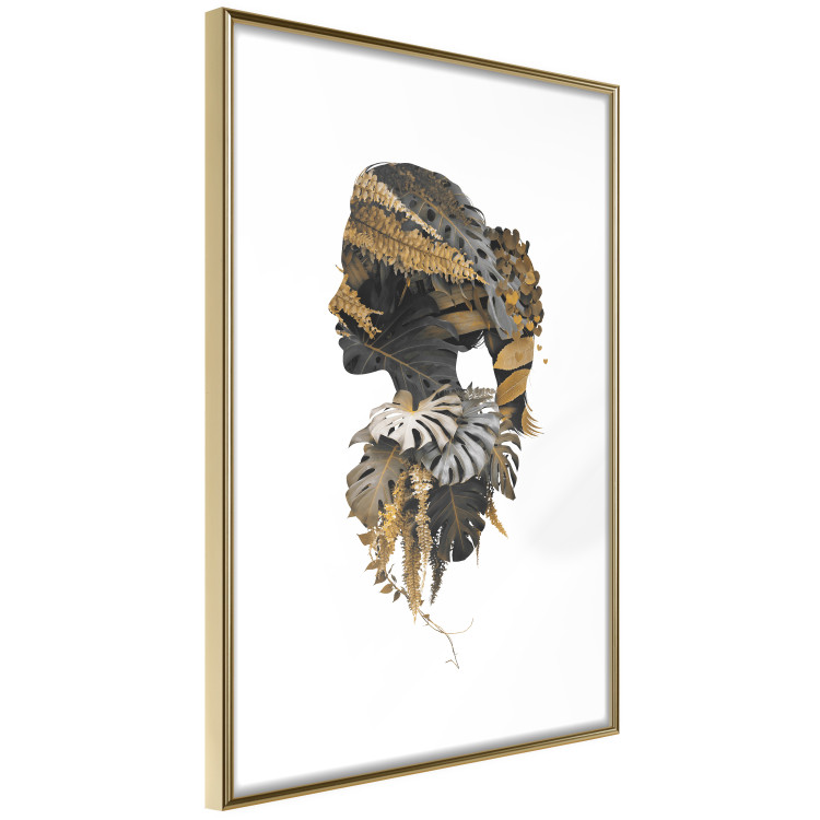 Poster Jungle Man - abstract human portrait in a plant motif 123041 additionalImage 6