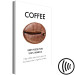 Canvas Art Print Coffee power - motif with grain and quote on a white background 123341 additionalThumb 6