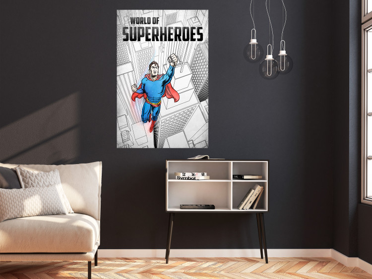 Wall Poster World of Superheroes - superhero character and English captions 123641 additionalImage 23