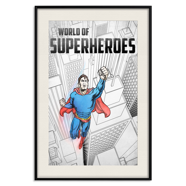 Wall Poster World of Superheroes - superhero character and English captions 123641 additionalImage 18