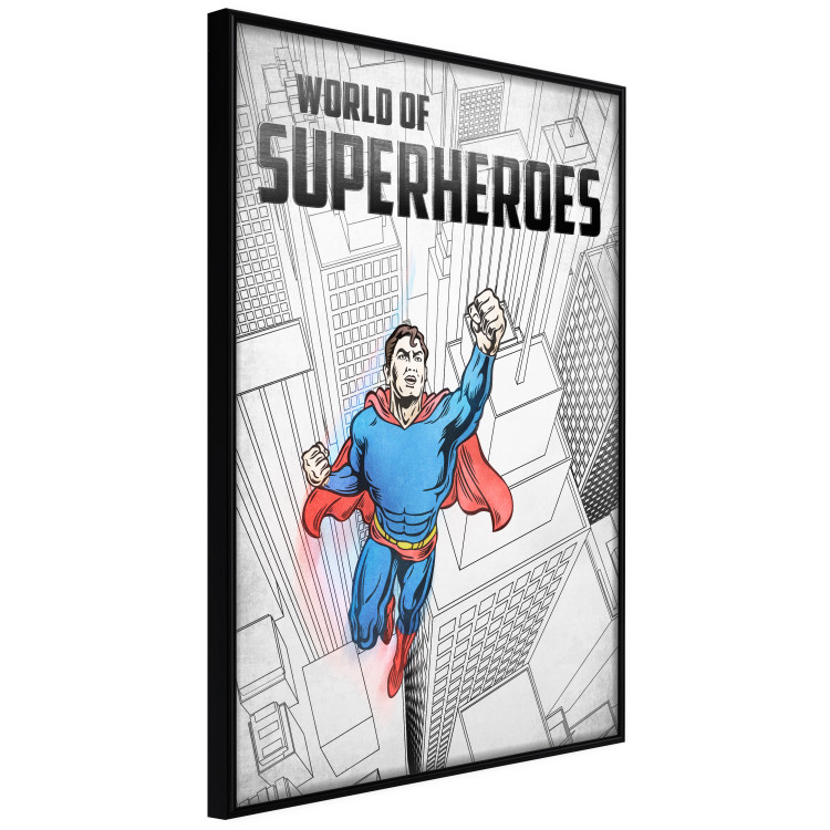 Wall Poster World of Superheroes - superhero character and English captions 123641 additionalImage 10