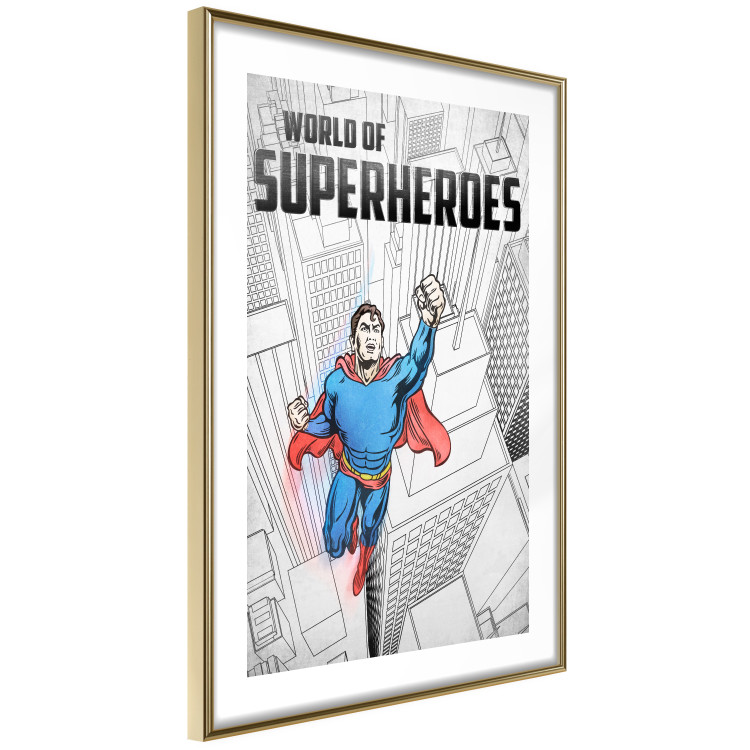 Wall Poster World of Superheroes - superhero character and English captions 123641 additionalImage 8
