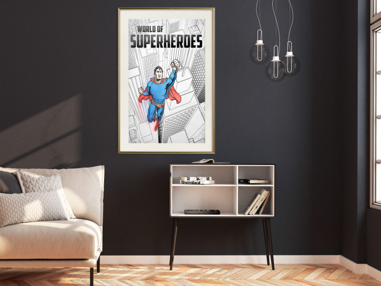 Wall Poster World of Superheroes - superhero character and English captions 123641 additionalImage 21