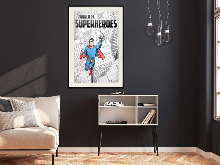 Wall Poster World of Superheroes - superhero character and English captions 123641 additionalImage 22