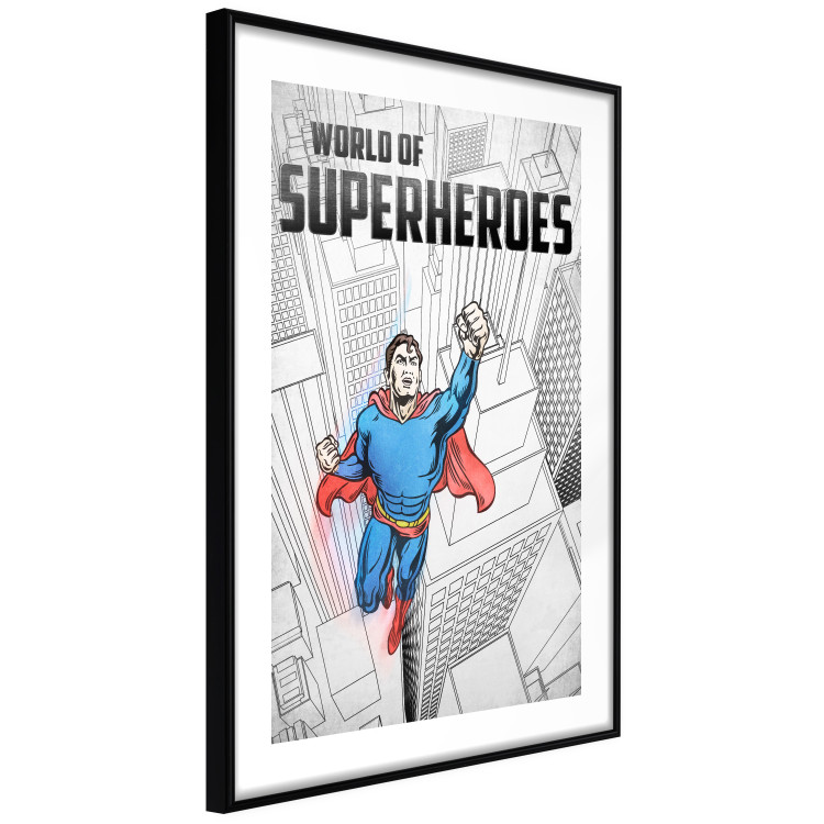 Wall Poster World of Superheroes - superhero character and English captions 123641 additionalImage 11