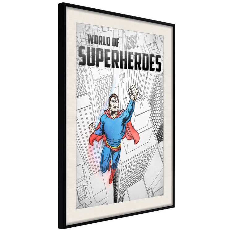 Wall Poster World of Superheroes - superhero character and English captions 123641 additionalImage 3