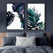 Wall art collection Emerald Leaves 124741