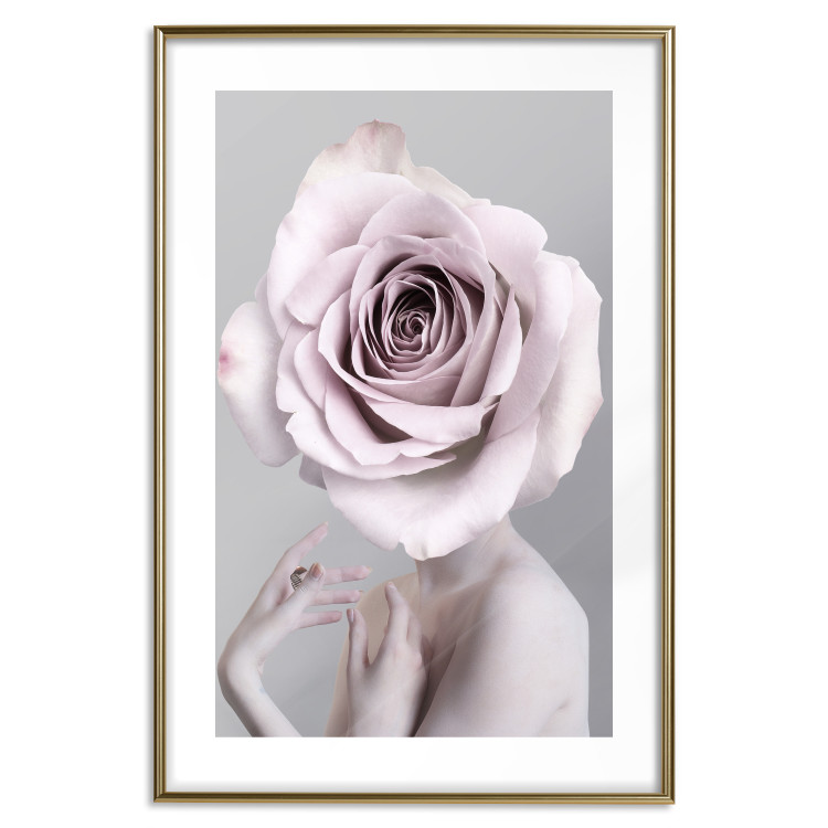 Wall Poster Rose Monologue - abstract composition of a woman with a rose on her head 127241 additionalImage 14