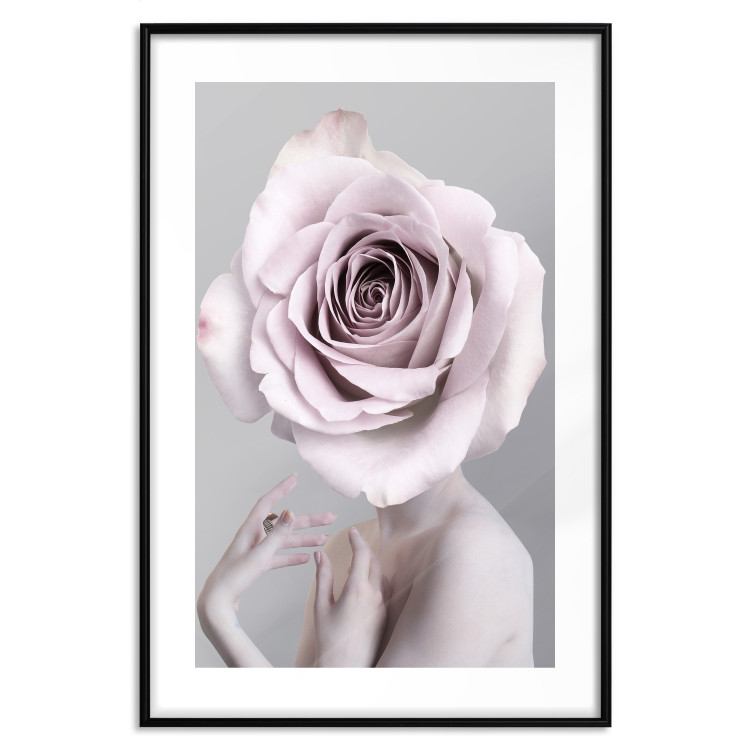 Wall Poster Rose Monologue - abstract composition of a woman with a rose on her head 127241 additionalImage 17