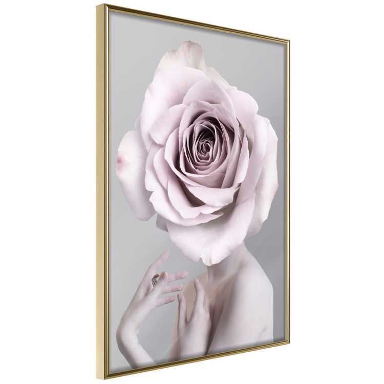Wall Poster Rose Monologue - abstract composition of a woman with a rose on her head 127241 additionalImage 12