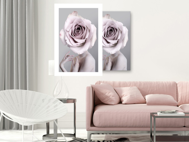 Wall Poster Rose Monologue - abstract composition of a woman with a rose on her head 127241 additionalImage 5