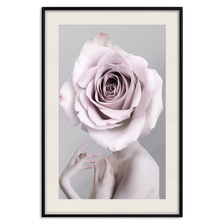 Wall Poster Rose Monologue - abstract composition of a woman with a rose on her head 127241 additionalImage 19