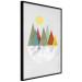 Poster On the Circle - geometric abstraction in colorful mountain peaks and a circle 129341 additionalThumb 11