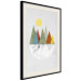 Poster On the Circle - geometric abstraction in colorful mountain peaks and a circle 129341 additionalThumb 2