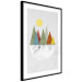 Poster On the Circle - geometric abstraction in colorful mountain peaks and a circle 129341 additionalThumb 8