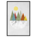 Poster On the Circle - geometric abstraction in colorful mountain peaks and a circle 129341 additionalThumb 16