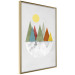 Poster On the Circle - geometric abstraction in colorful mountain peaks and a circle 129341 additionalThumb 14