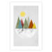Poster On the Circle - geometric abstraction in colorful mountain peaks and a circle 129341 additionalThumb 19