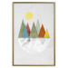 Poster On the Circle - geometric abstraction in colorful mountain peaks and a circle 129341 additionalThumb 17