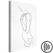 Canvas Linear Nude (1-piece) Vertical - abstract female silhouette 129741 additionalThumb 6