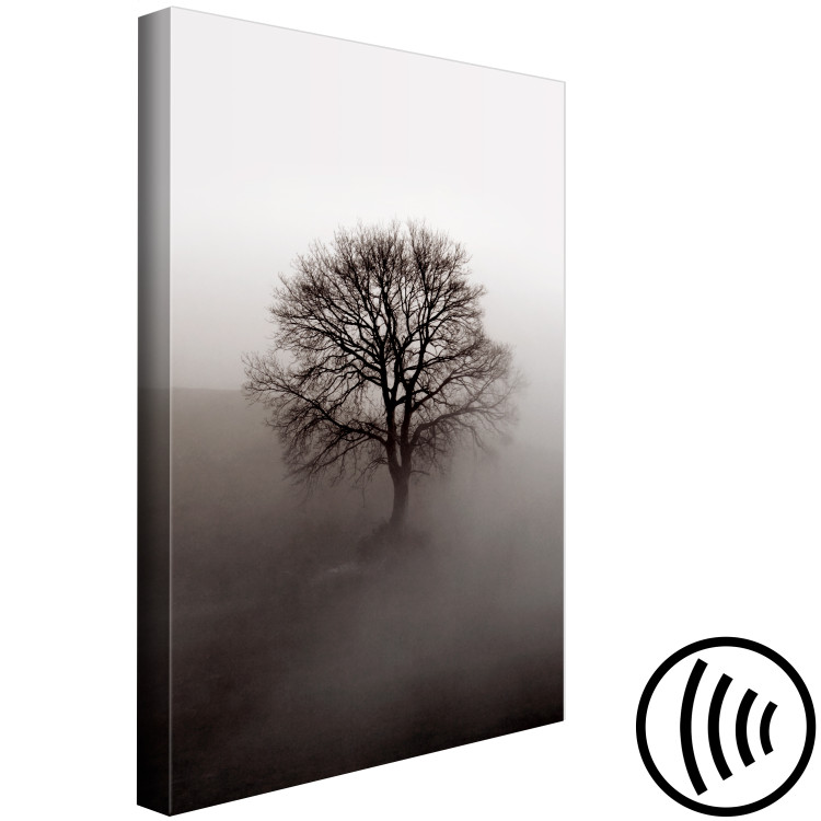 Canvas Dormant Power in the Tree (1-piece) Vertical - dark tree in the mist 130241 additionalImage 6