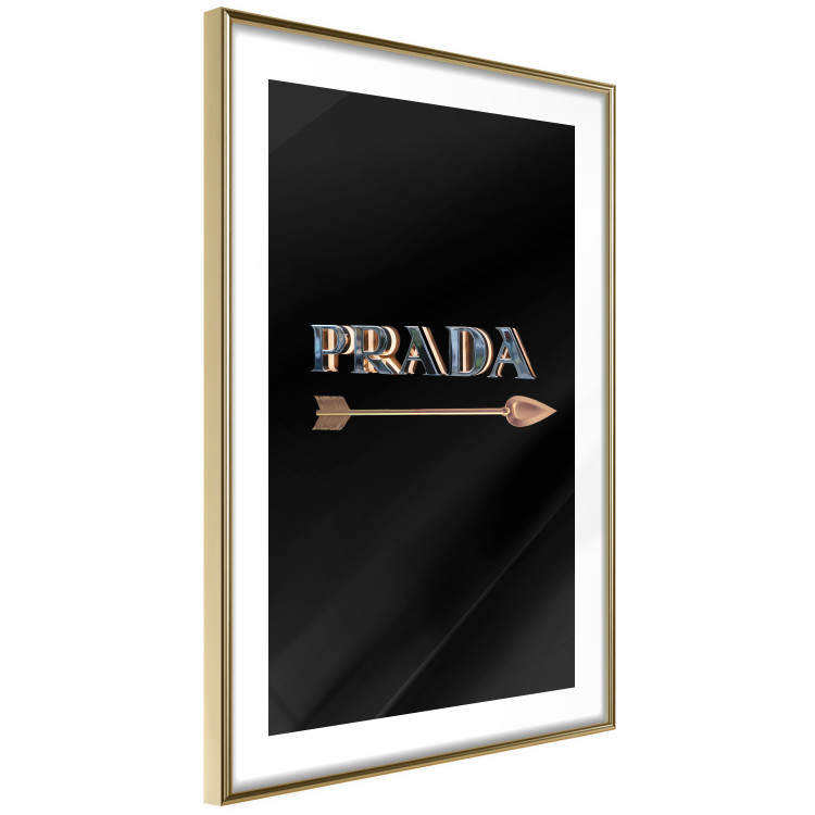 Wall Poster Road to Luxury - imitation 3D text and arrow on a solid background 130341 additionalImage 11