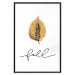 Wall Poster Unusual Leaf - autumn yellow leaf on a contrasting white background 131841 additionalThumb 19