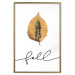 Wall Poster Unusual Leaf - autumn yellow leaf on a contrasting white background 131841 additionalThumb 17
