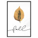 Wall Poster Unusual Leaf - autumn yellow leaf on a contrasting white background 131841 additionalThumb 16