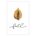 Wall Poster Unusual Leaf - autumn yellow leaf on a contrasting white background 131841 additionalThumb 21