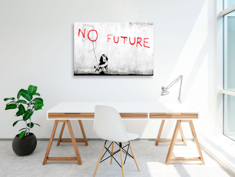 Canvas Print No Future (1-piece) Vertical - street art of a black girl 132441 additionalImage 3