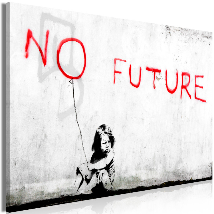 Canvas Print No Future (1-piece) Vertical - street art of a black girl 132441 additionalImage 2