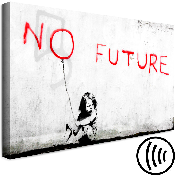 Canvas Print No Future (1-piece) Vertical - street art of a black girl 132441 additionalImage 6