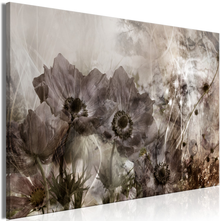 Large canvas print Anemones in Sepia [Large Format] 134941 additionalImage 3