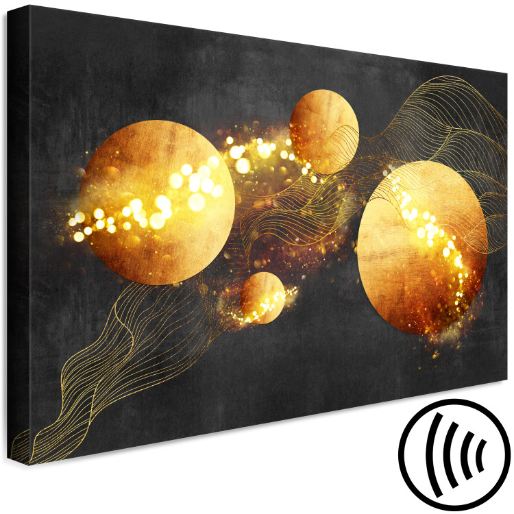 Canvas Cosmic Adventure (1-piece) Wide - abstract circles and waves 135941 additionalImage 6