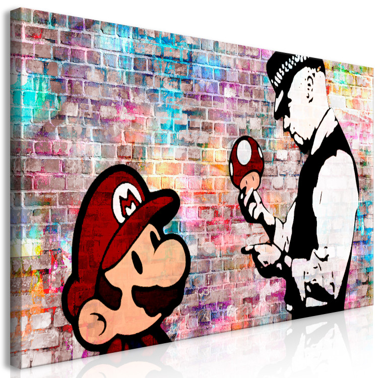 Large canvas print Rainbow Brick (Banksy) II [Large Format] 137541 additionalImage 3