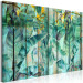 Canvas Print Moment with Greenery (1-piece) Wide - exotic birds on wood 137841 additionalThumb 2