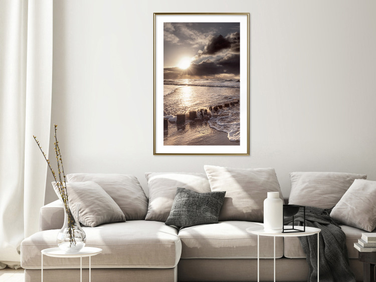 Wall Poster Broken Passion - seascape against a setting sun 138041 additionalImage 23