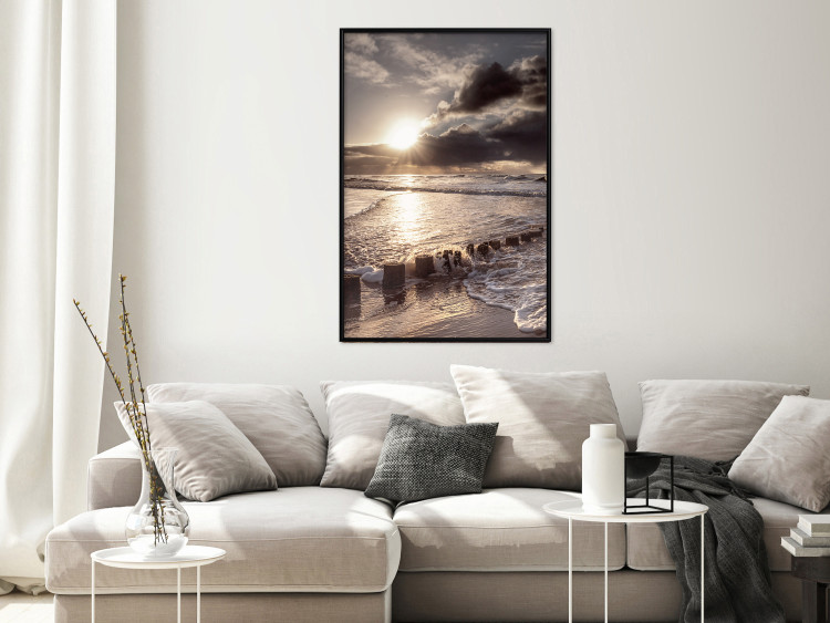 Wall Poster Broken Passion - seascape against a setting sun 138041 additionalImage 14